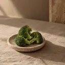 Broccoli, photographed on stone.