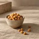 Chickpeas, photographed on stone.