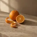 Orange, photographed on stone.