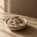 Shrimp, photographed on stone.