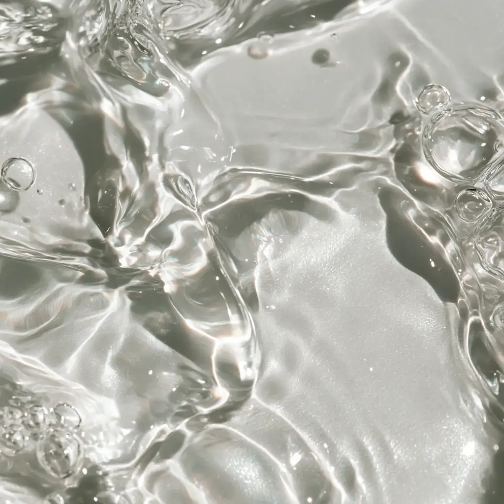 Clear water rippling in soft light